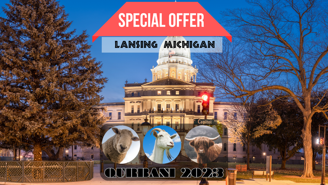 Online Qurbani 2023 services in Lansing Michigan. USA