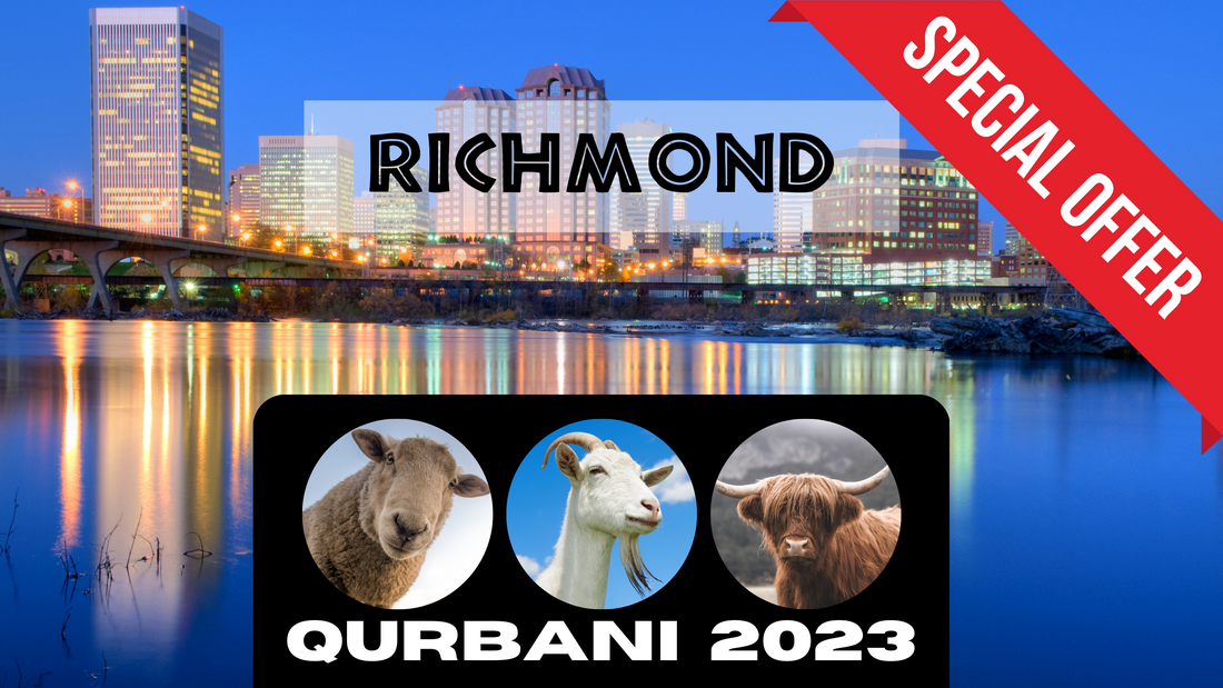 Online Qurbani 2023 services in Richmond Virginia. USA