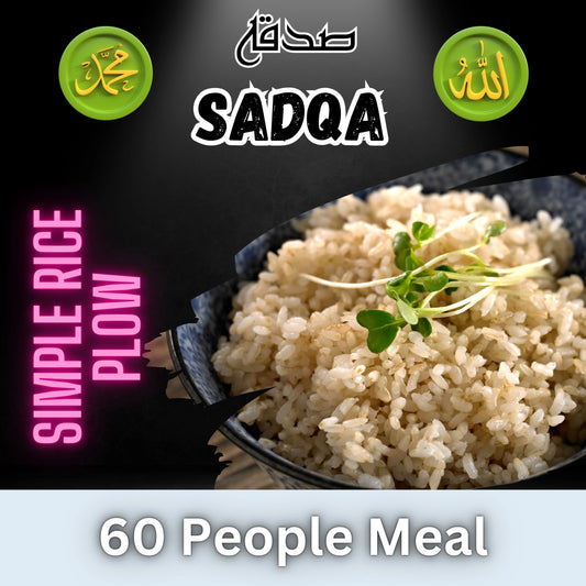 Sadqa meal of 60 people simple rice