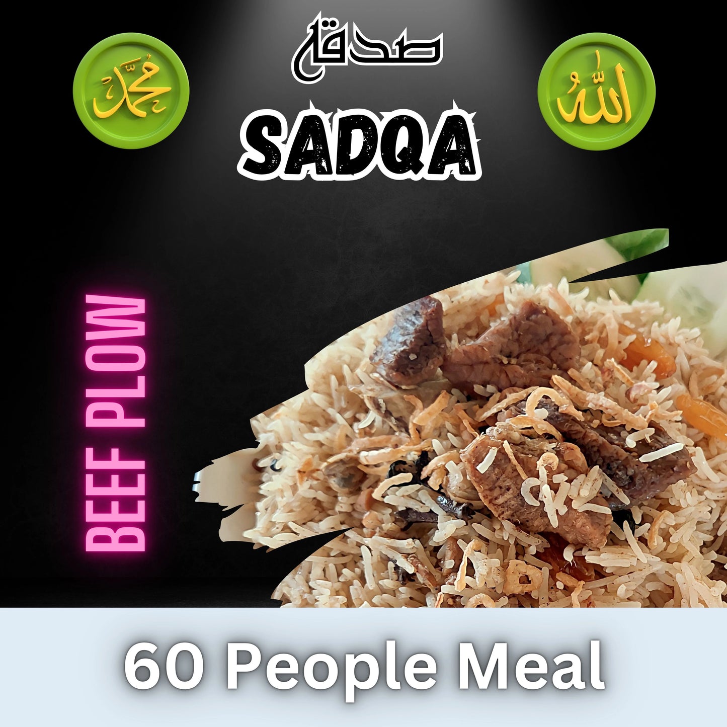 Sadqa meal for 60 people
